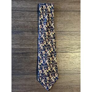 Vintage Men’s Neck Tie Guelfi Silk Italy Blue